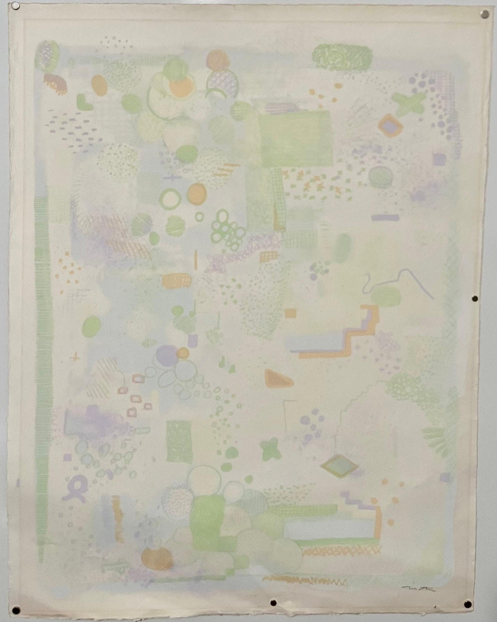 Large 1960s Abstract Lithograph Field Mouse II Robert Natkin