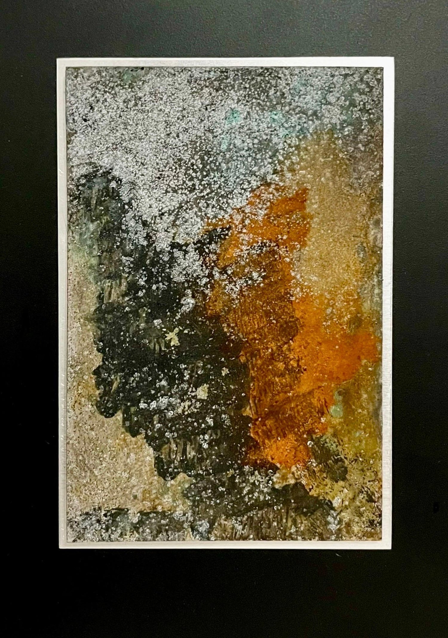 Patina & Silkscreen Painting on Steel Canadian Contemporary Art Marjan Eggermont