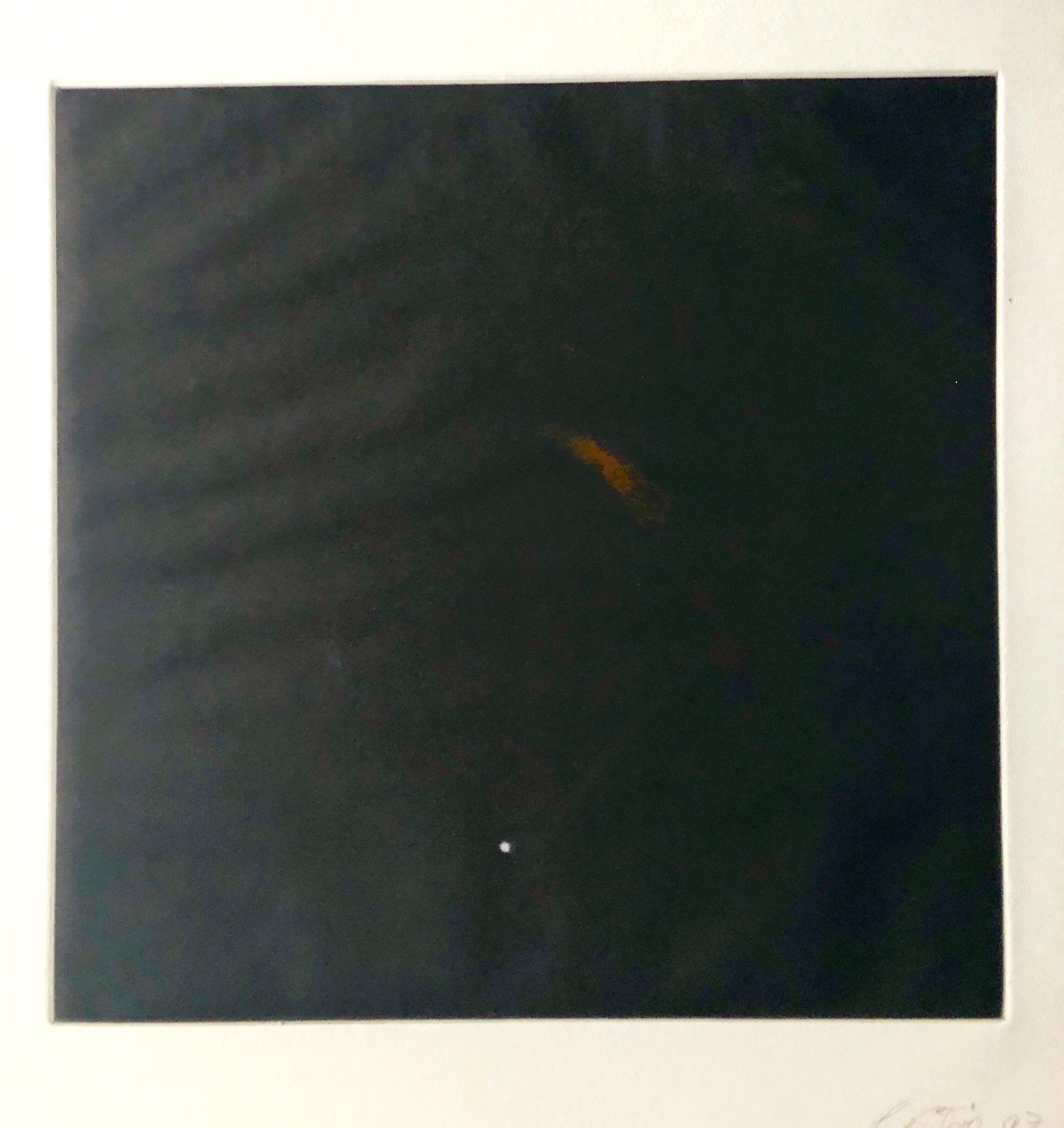 Comet, Outer Space Dark Series Aquatint Etching Color Abstract Expressionist