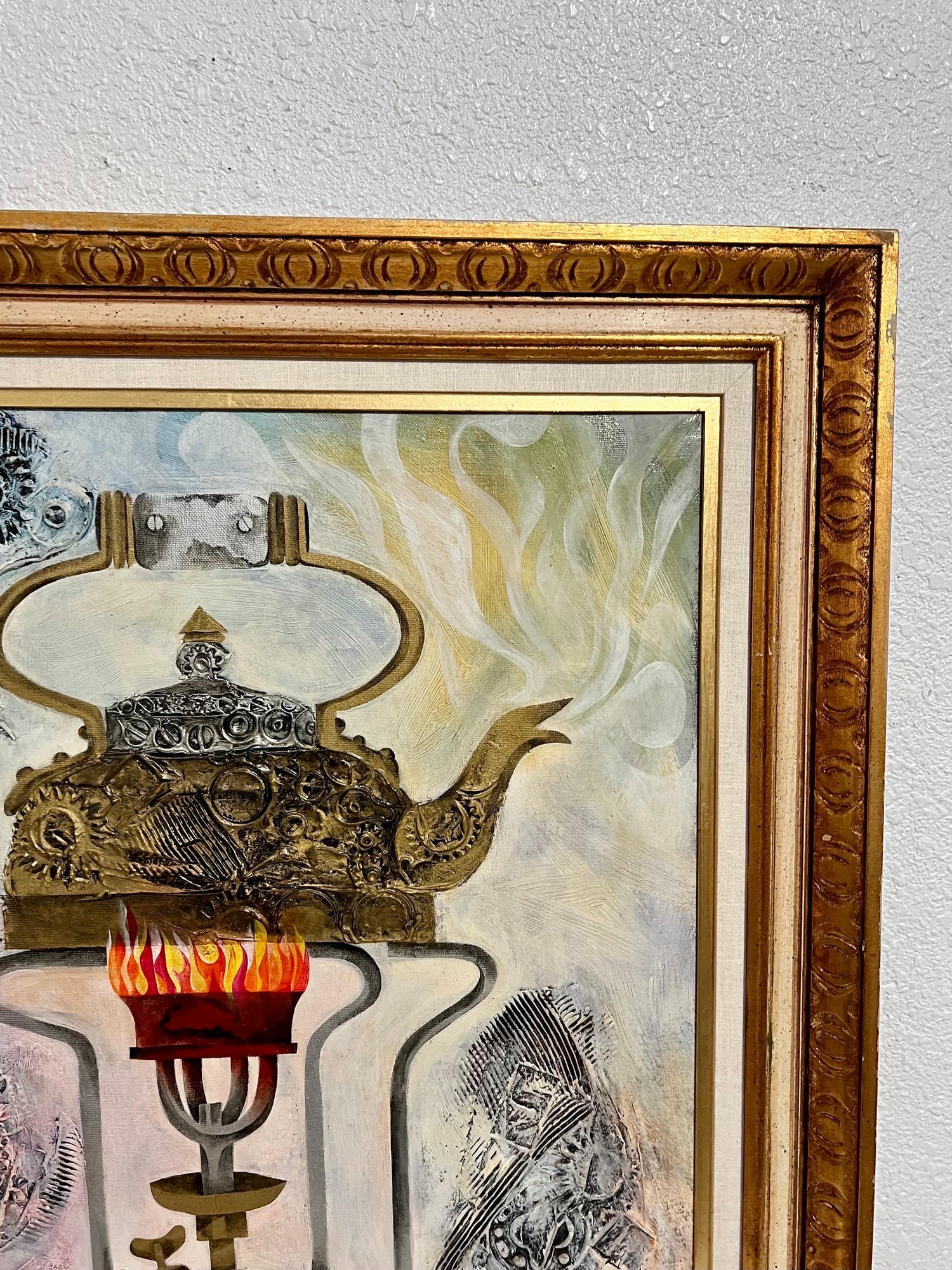 Jerusalem Samovar Israeli Judaica Eliezer Weishoff Oil Painting Bezalel Artist