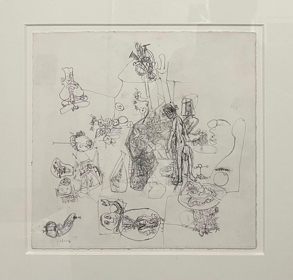 German Neo Expressionist Graphite Pencil Drawing Erwin Pfrang Nolan Gallery NYC