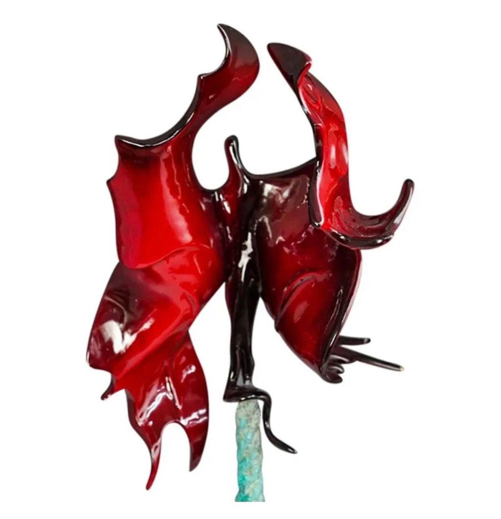 Large Abstract Angels Butterflies Israeli Contemporary Bronze Enameled Sculpture