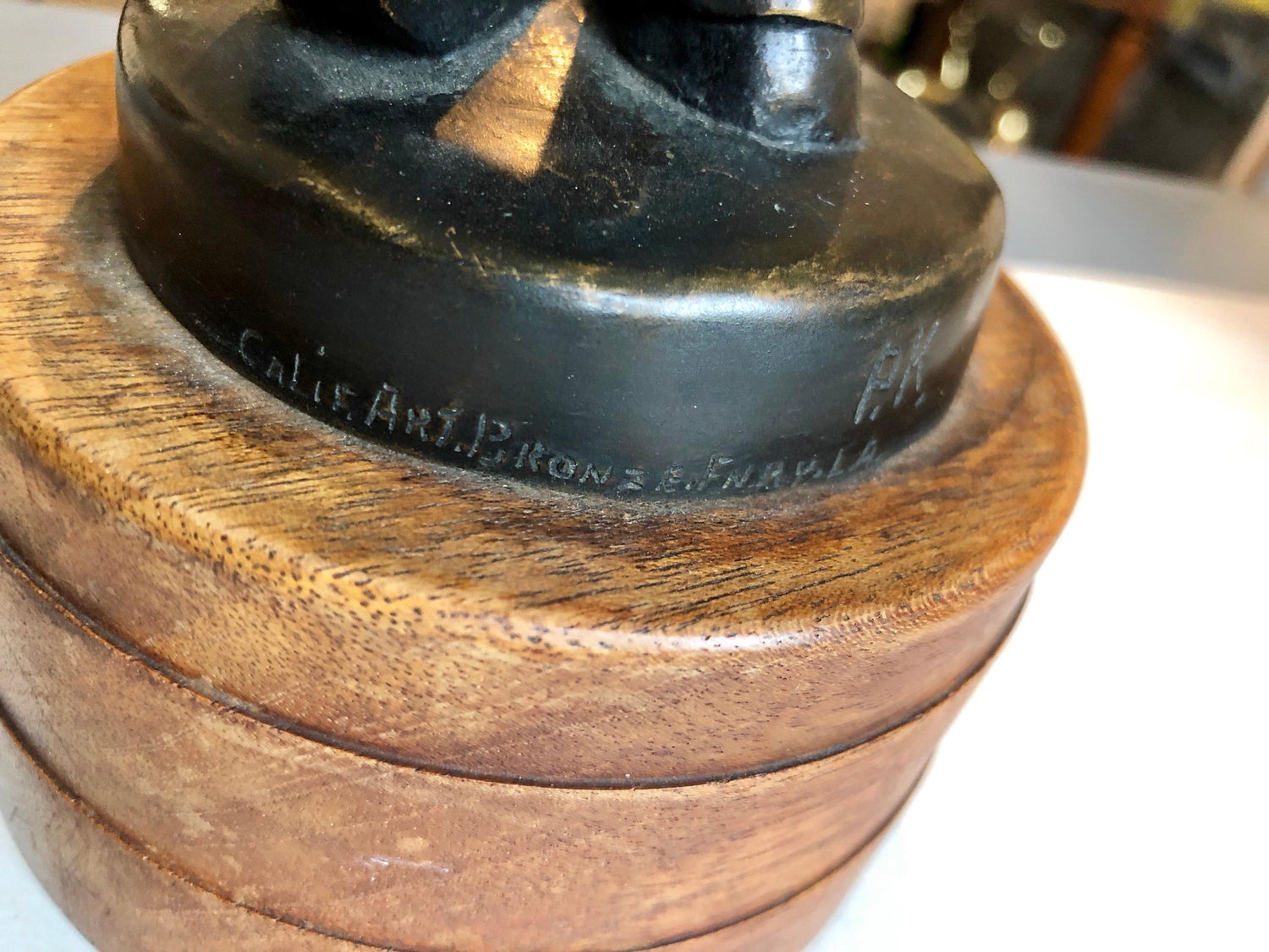 Art Deco Expressionist Bronze Judaica Rabbi Sculpture Los Angeles Modernist