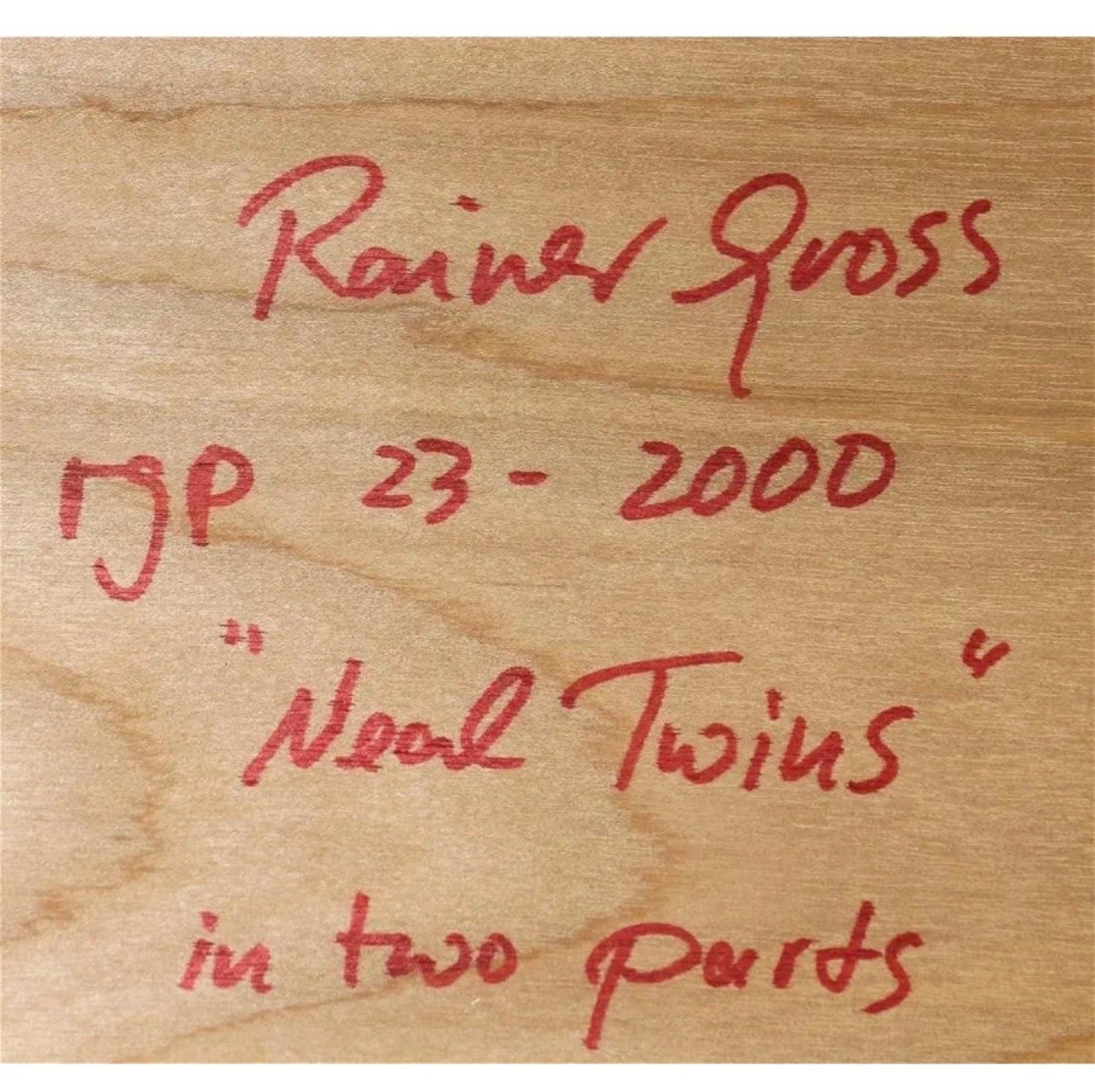 Contact Painting Twins Abstract Expressionist Diptych OIl Painting Rainer Gross