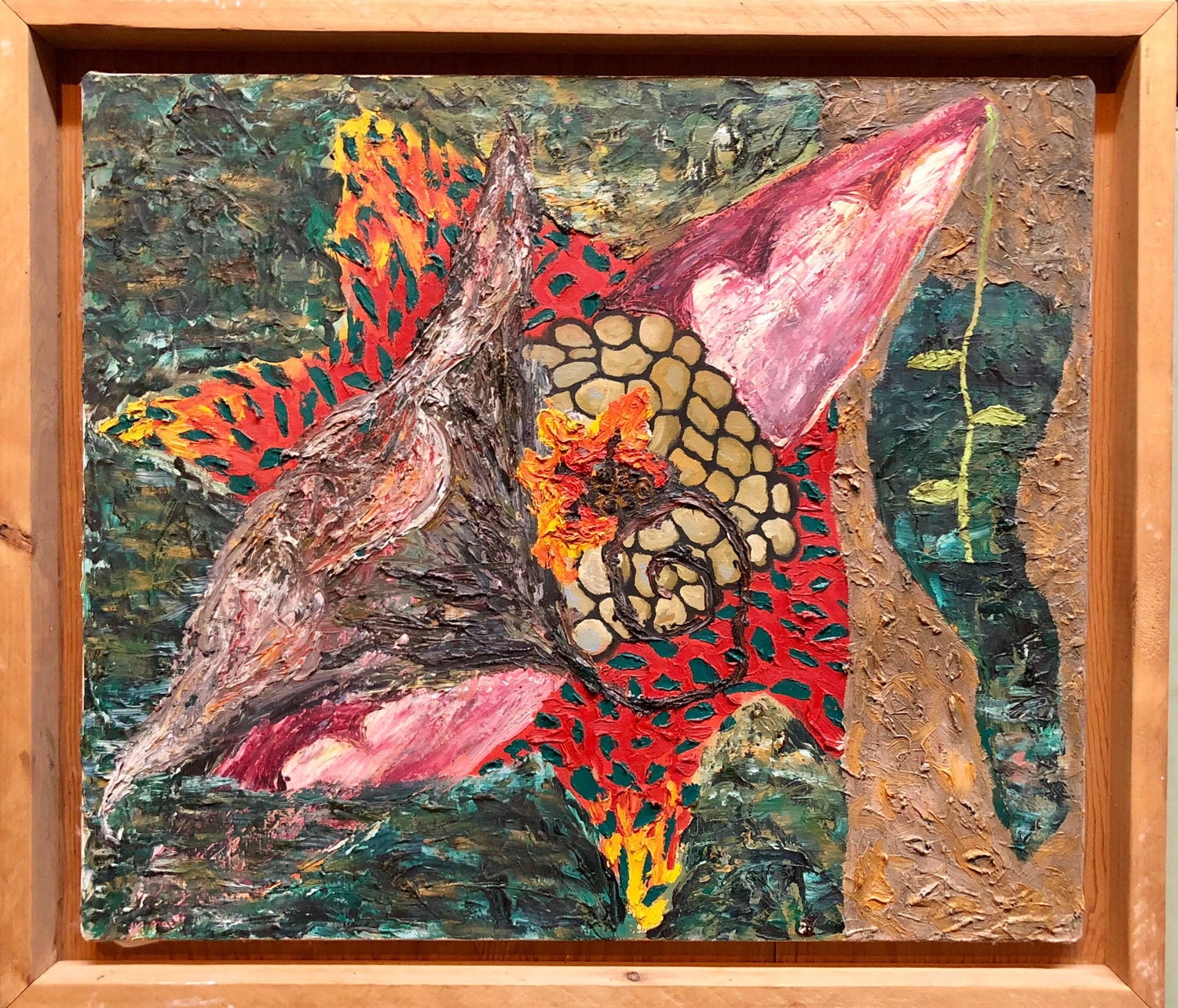 Abstract Vibrant Oil Painting Japanese American Artist Denver Colorado