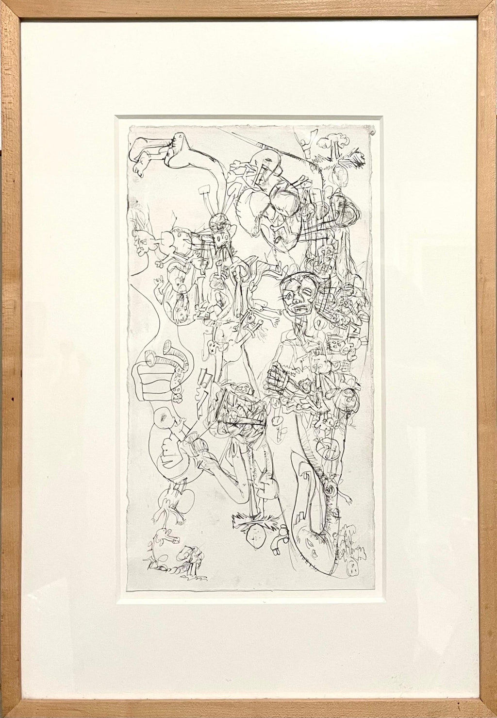 German Neo Expressionist Graphite Pencil Drawing Erwin Pfrang Nolan Gallery NYC