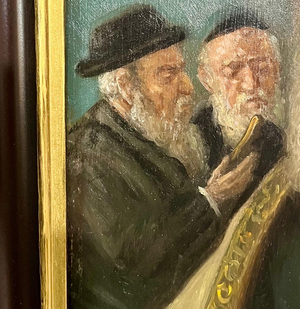 Polish Jewish Chassidic Rabbi Judaica Art Oil Painting Konstantin Szewczenko