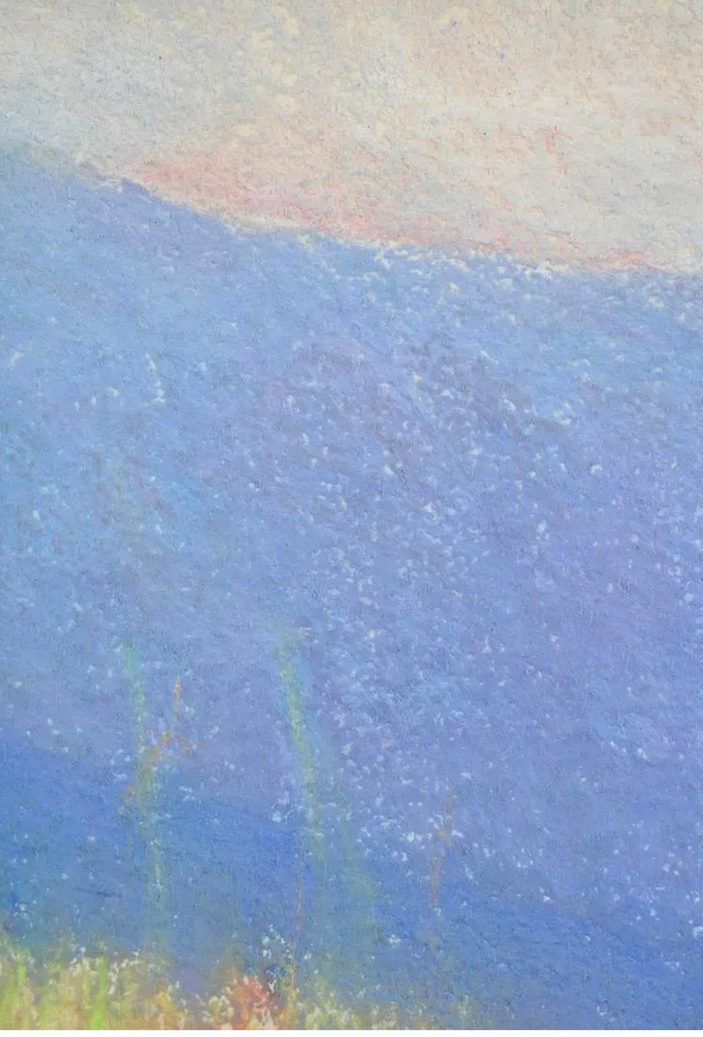 Large Pastel Landscape Purple Mountains Landscape American Modernist Painting