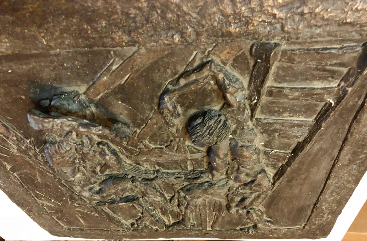 Large Bronze Bas Relief Danse Macabre Expressionist Sculpture Totentantz