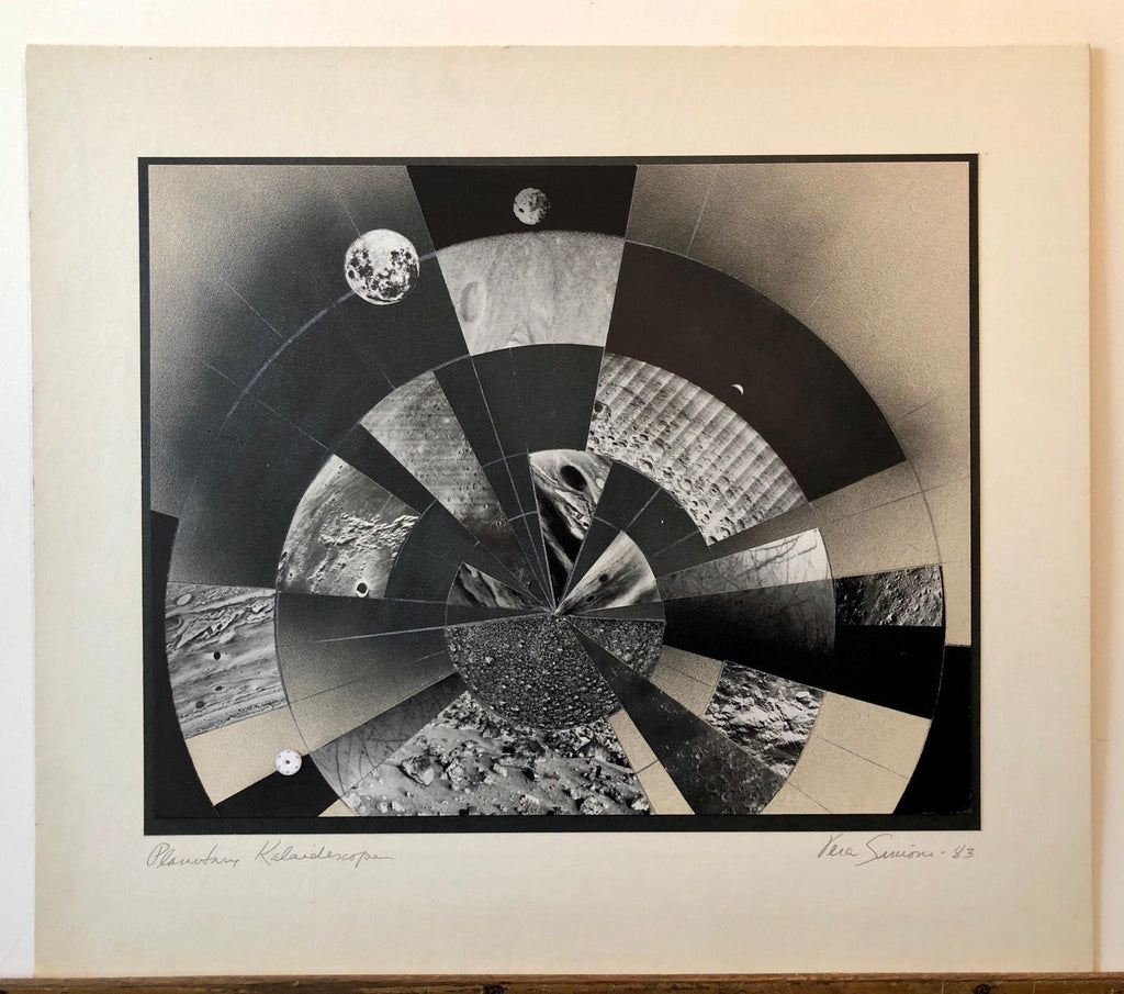 Planetary Kaleidoscope, Photo Mosaic Collage Space Photograph, Feminist Aviator