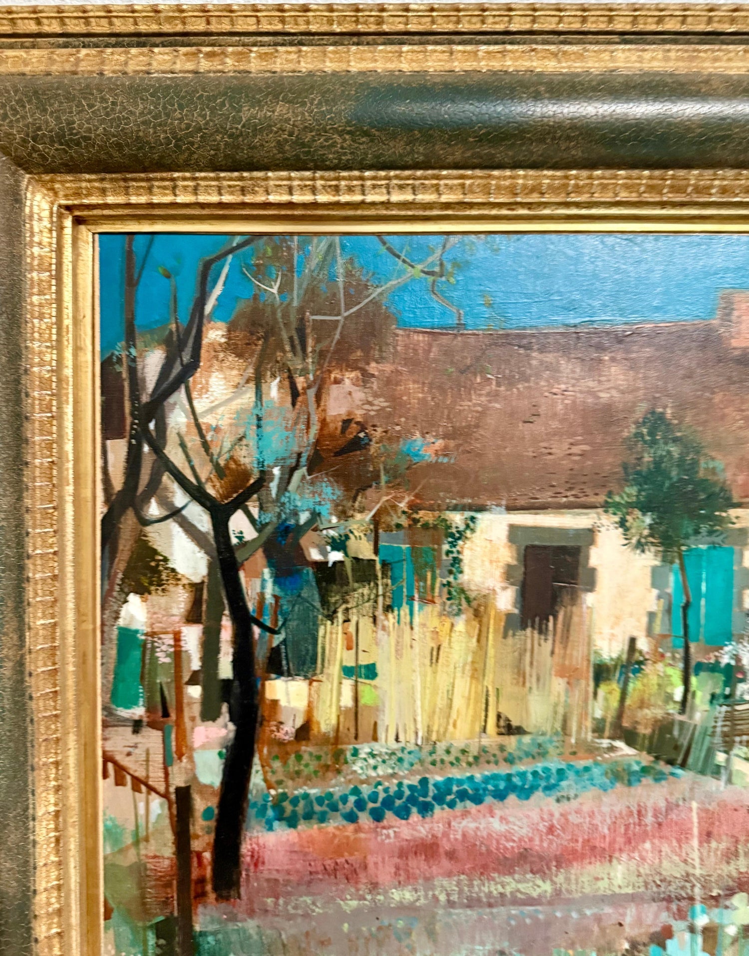 French Neo Expressionist Surreal Oil Painting Robert Vernet Bonfort  Deaf Artist