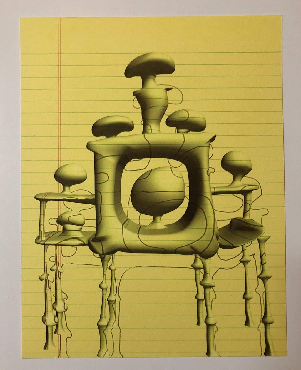 Digital Iris Print "Arrogant Peceiver" Pencil Signed with Initials edition of 15