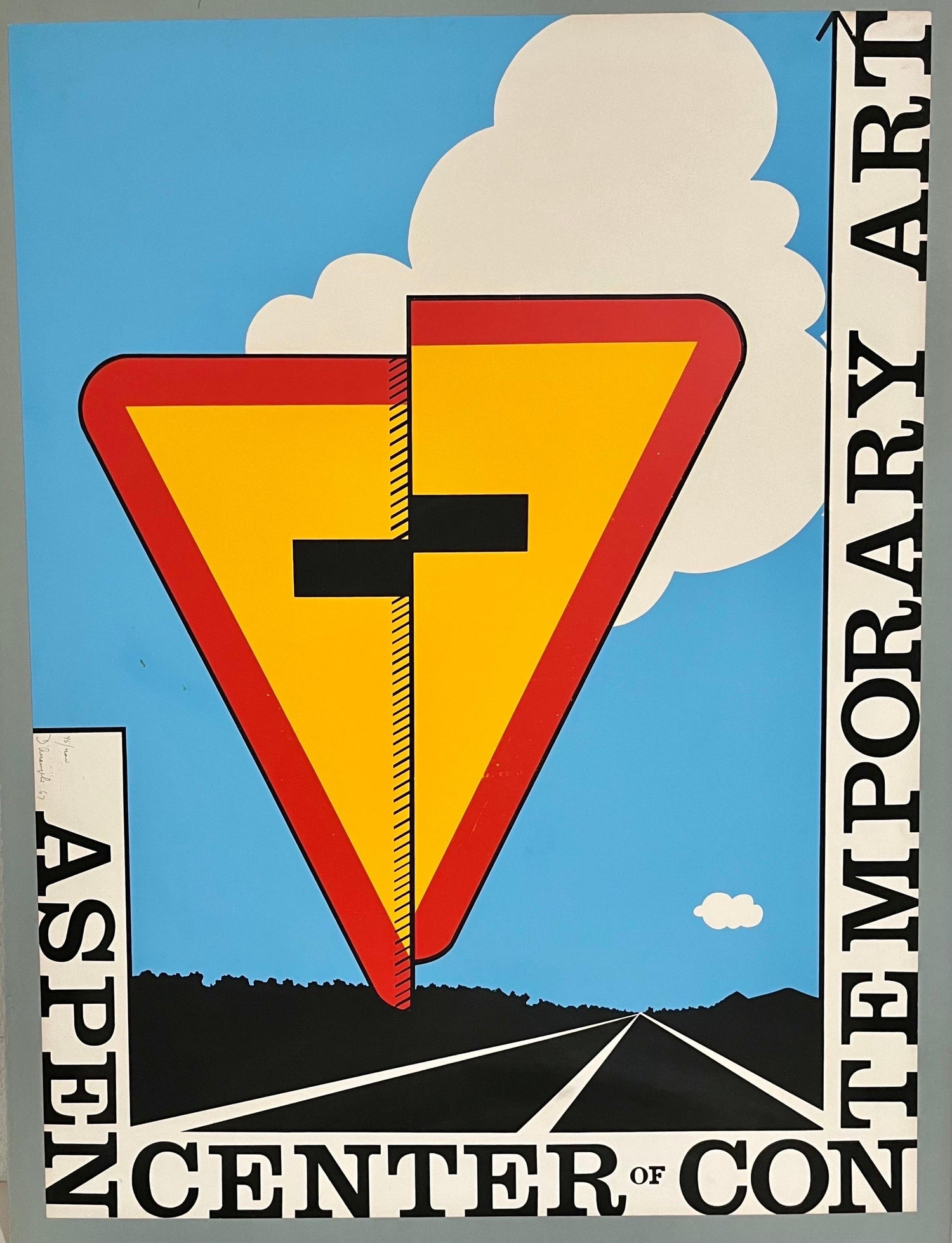Pop Art 1970s Vintage Silkscreen Screen Print Street Signs Titled Calendar
