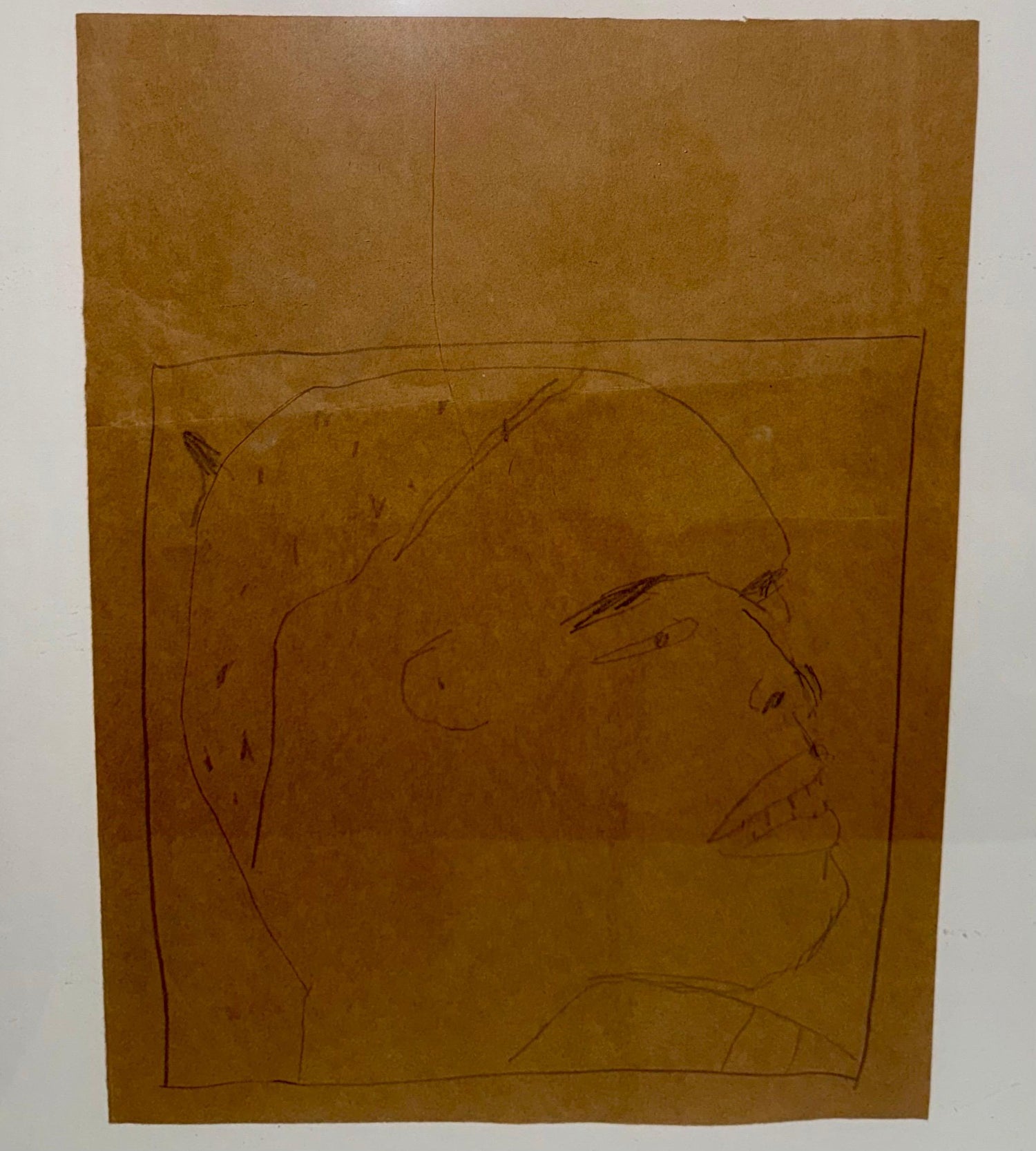 Nuba 1981 Graphite Drawing on Brown Paper James Brown Galerie Bernd Kluser