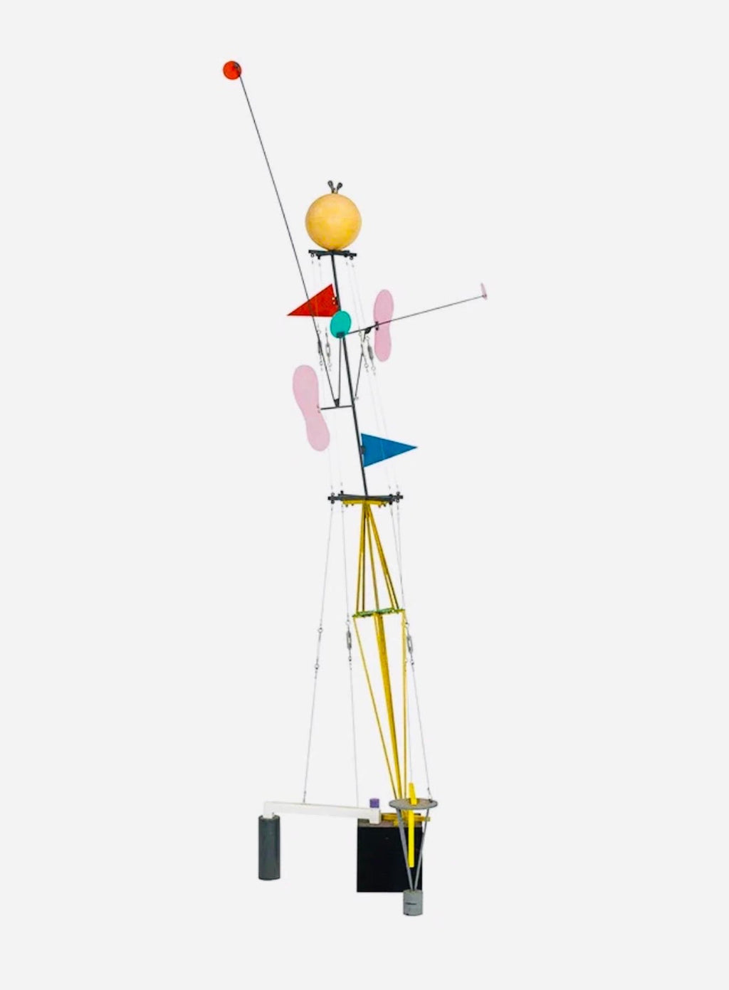 Large Post Modernist Color Pop Art Metal Sculpture Memphis Milano Peter Shire LA