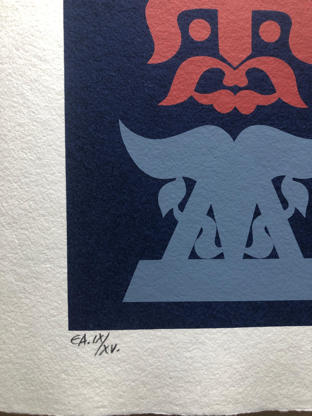 Hungarian Surrealist Abstract Hebrew Silkscreen Judaica Print Jewish Serigraph