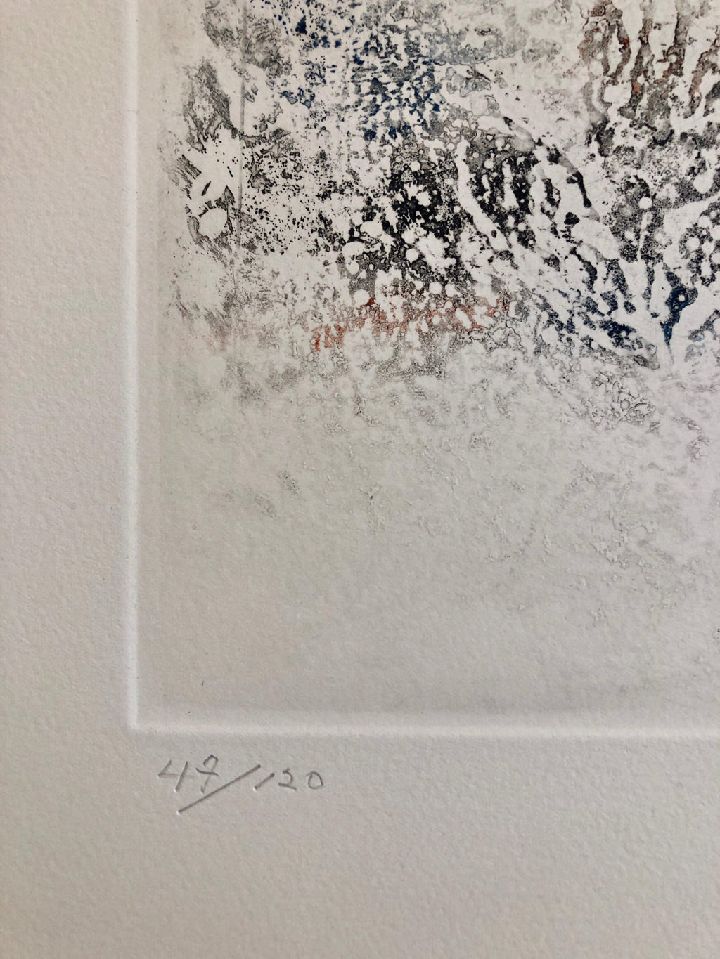 60s American Abstract Expressionist Untitled Abstract Color Composition Etching