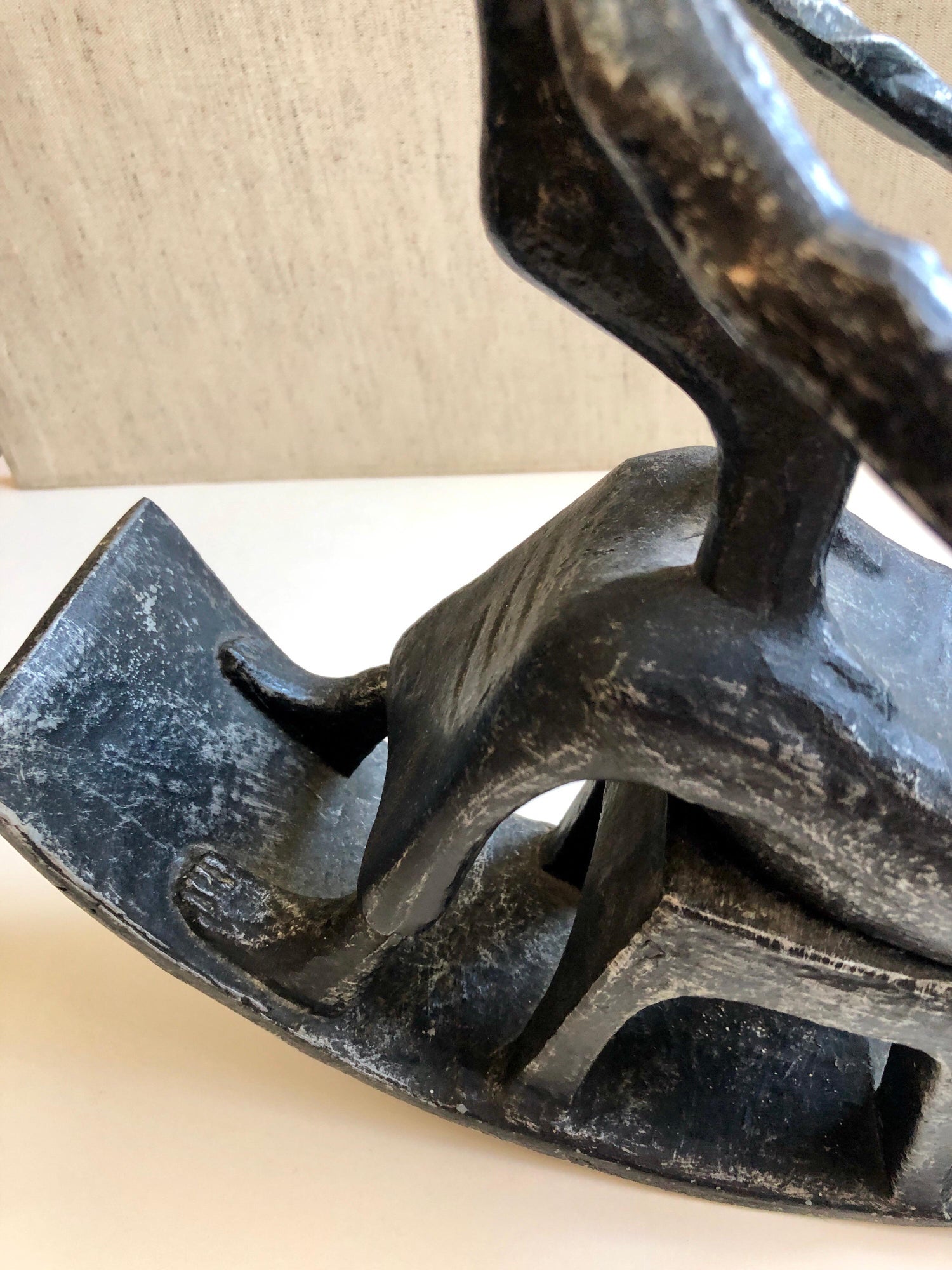 In the style of Henry Moore, Mother and Child in Rocking Chair