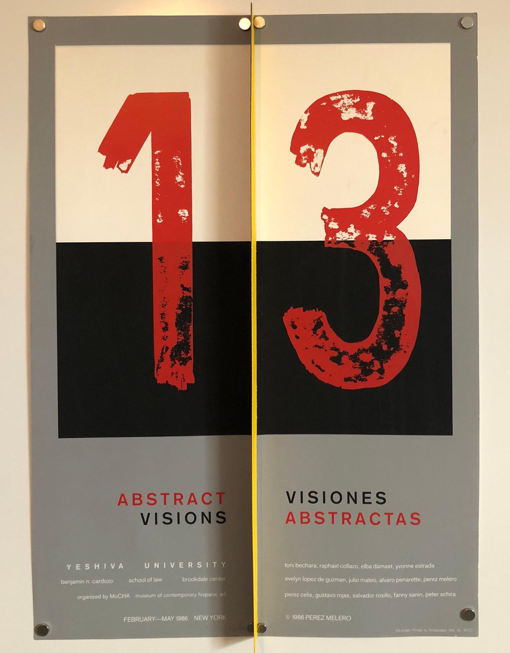 Screen Print Poster Construction "Abstract Visions" Latin American Kinetic Art