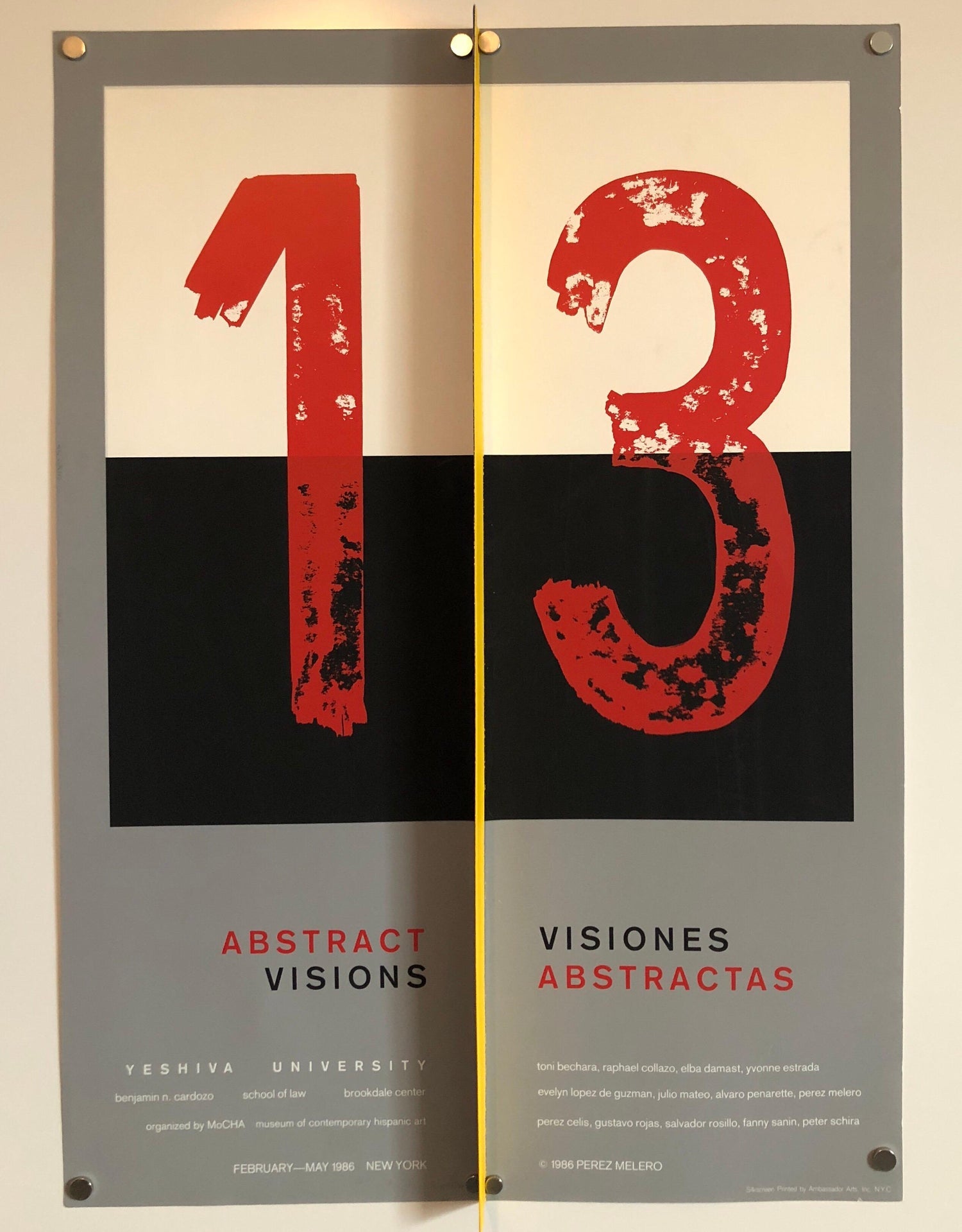 Screen Print Poster Construction "Abstract Visions" Latin American Kinetic Art