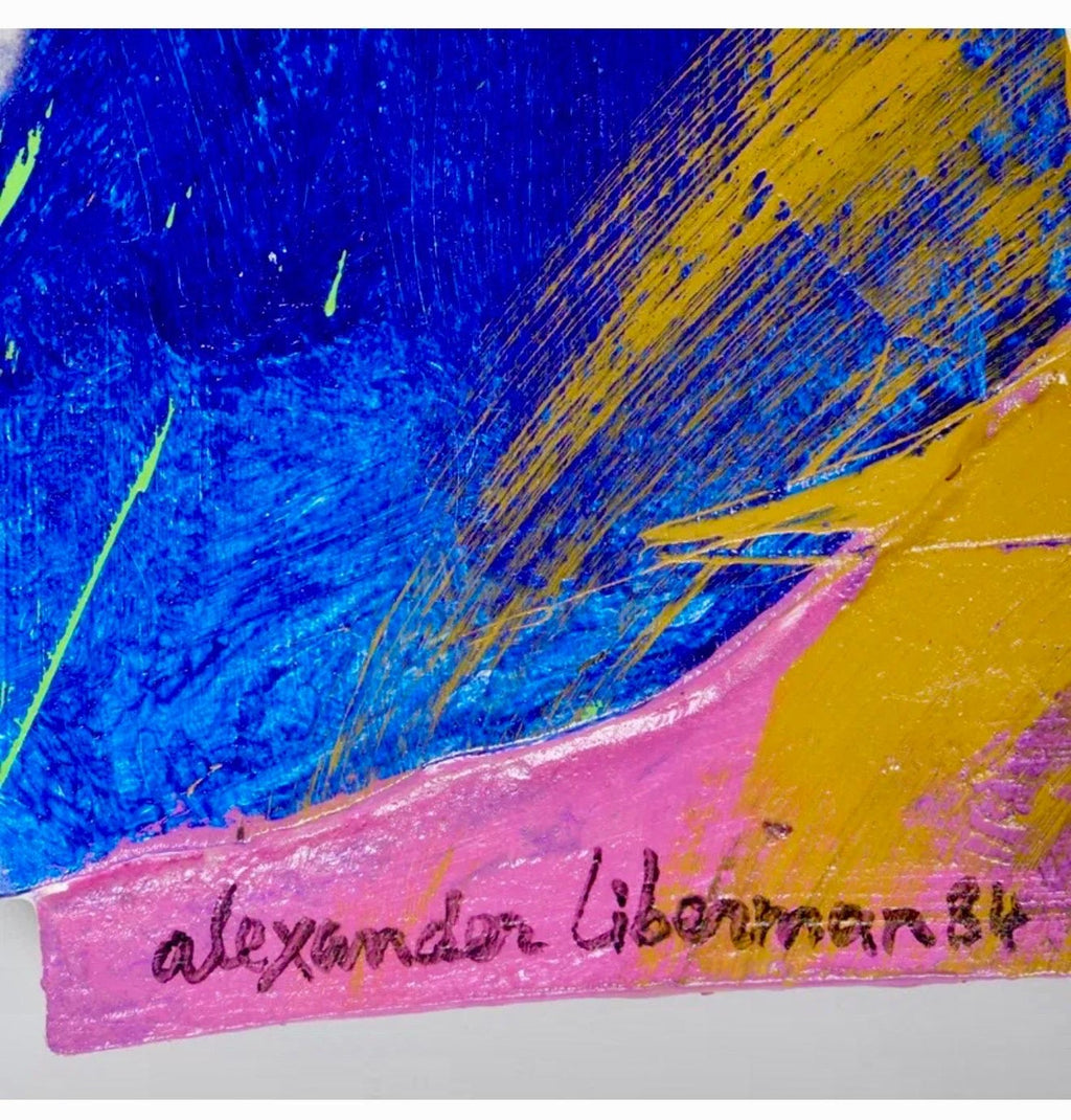 Large Modernist Alexander Liberman Contemporary Mixed Media Painting Svet III
