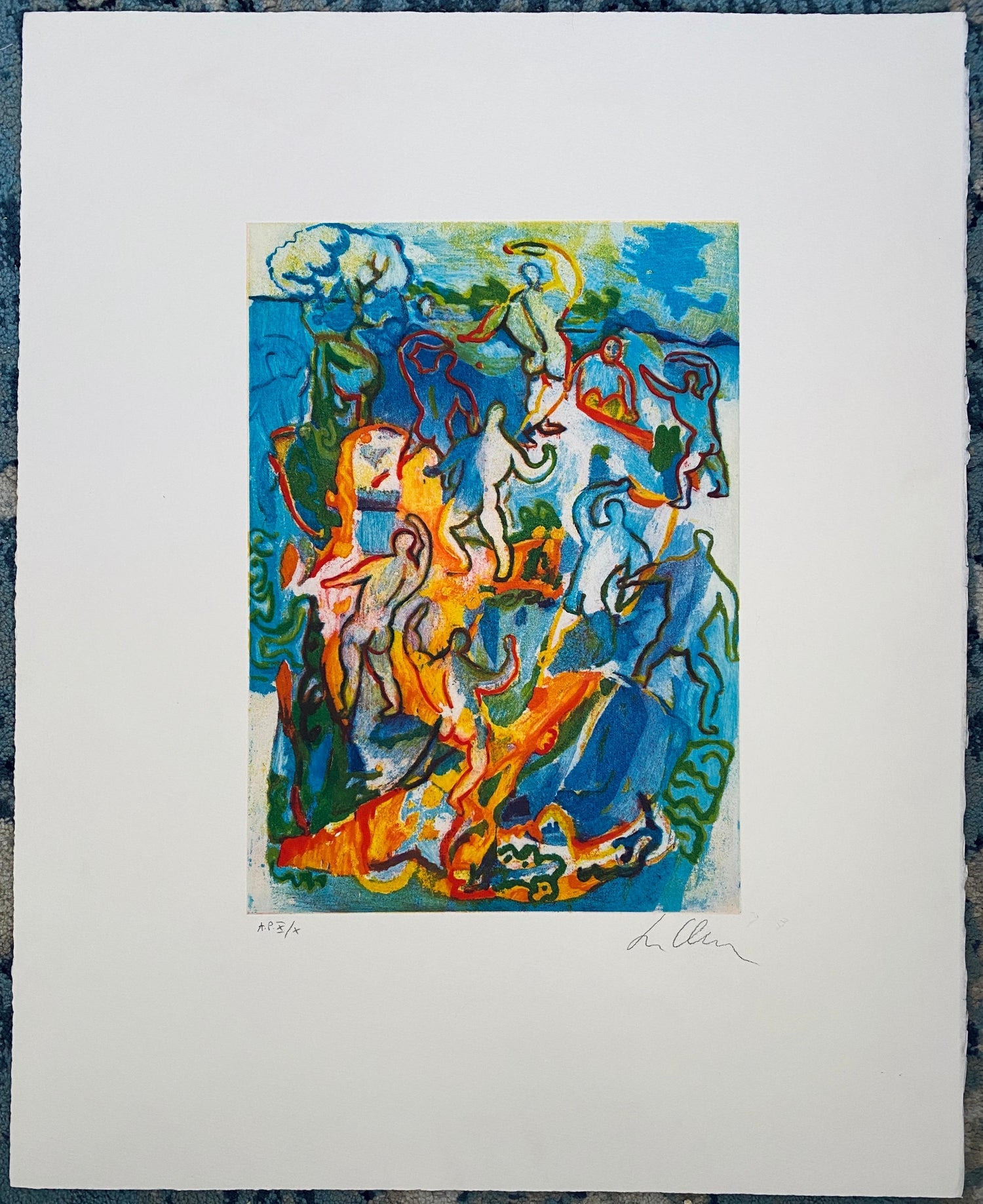 Lithograph Italian Post Modernist Figurative Pop Art