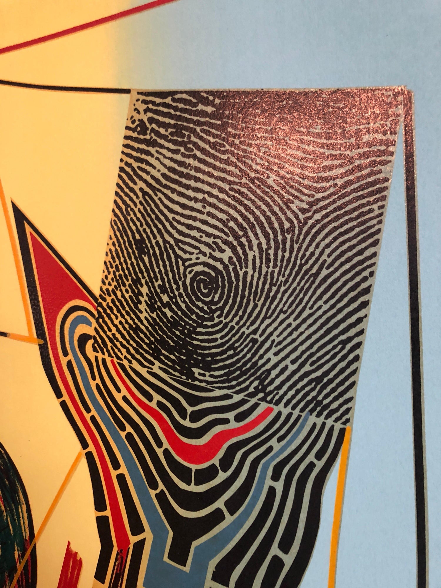 Surrealist Architectural Landscape "Fall for it" 1970s Chicago Modernist