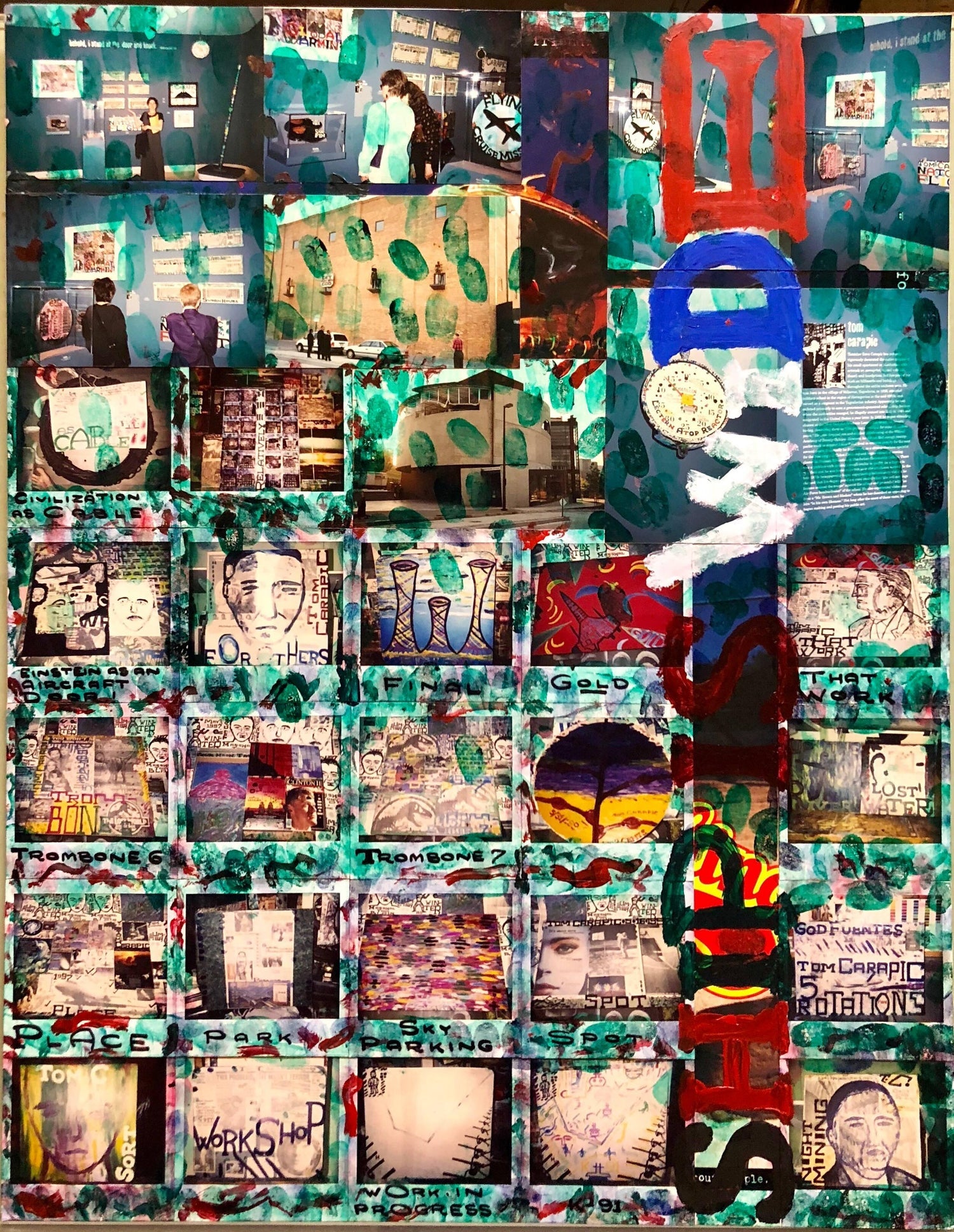 Wilhold Up the Mirror Photograph and Mixed Media Assemblage Wall Hanging Artwork