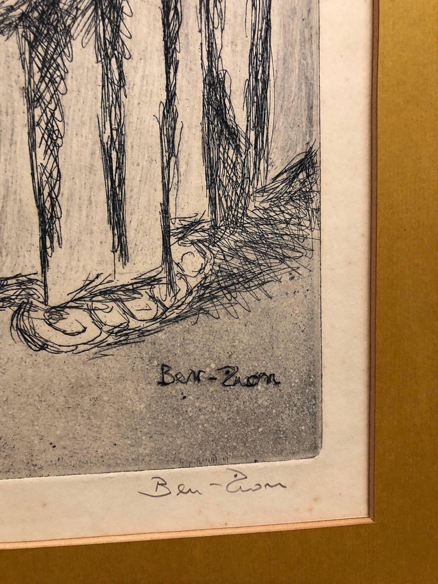 Biblical Prophet Etching American Modernist WPA Artist