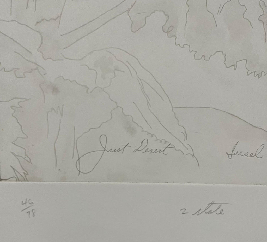 Large American Pop Art Abstract Aquatint Etching James Rosenquist Just Desert