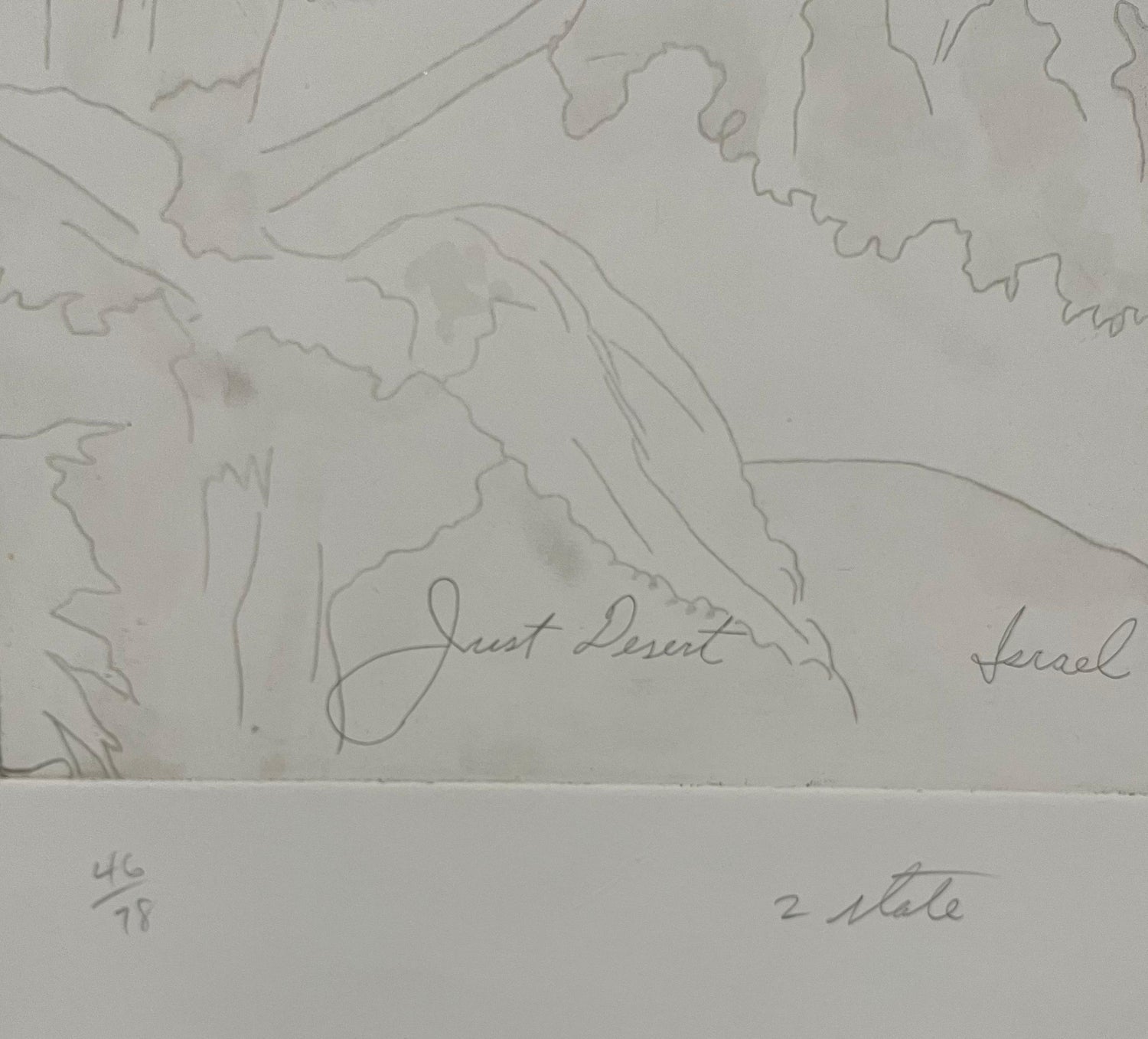 Large American Pop Art Abstract Aquatint Etching James Rosenquist Just Desert