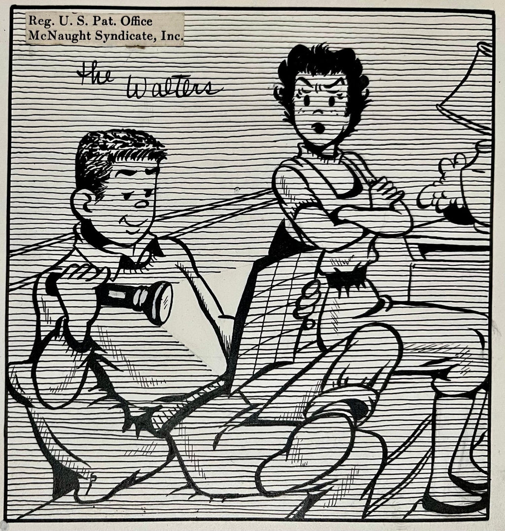 Rare 1950s Original Syndicated Ink Drawing Cartoon Strip Susie Q Smith Comic Art