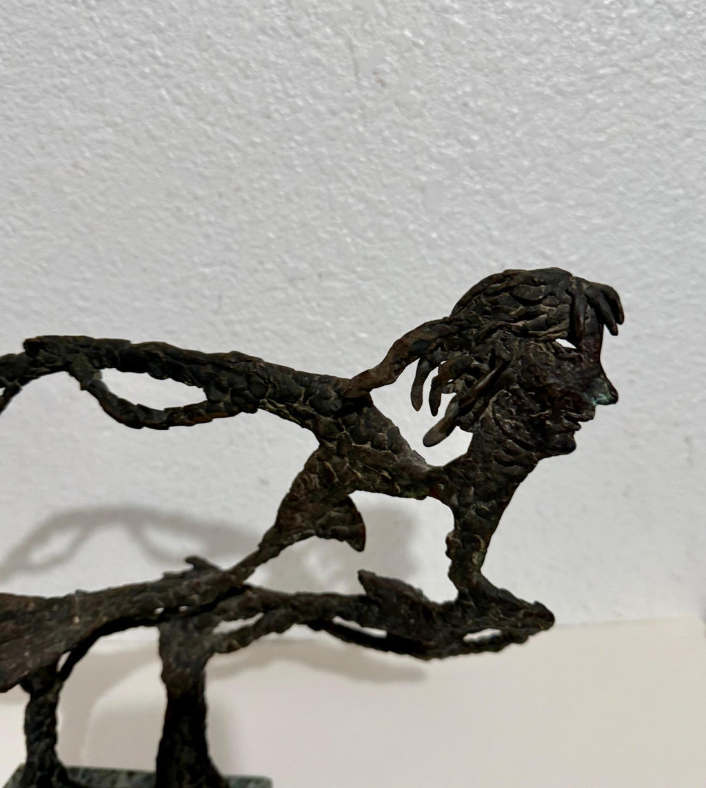 Bronze Sculpture Abstract Figurative Woman Modernist Robert Laurent WPA Artist