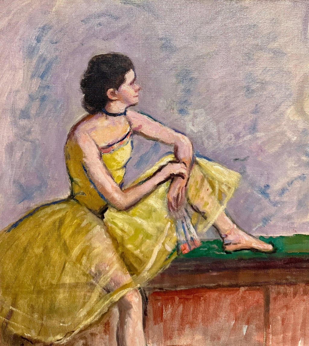 Post Impressionist Ballet Dancer Oil Painting Louis Kronberg French Ballerina