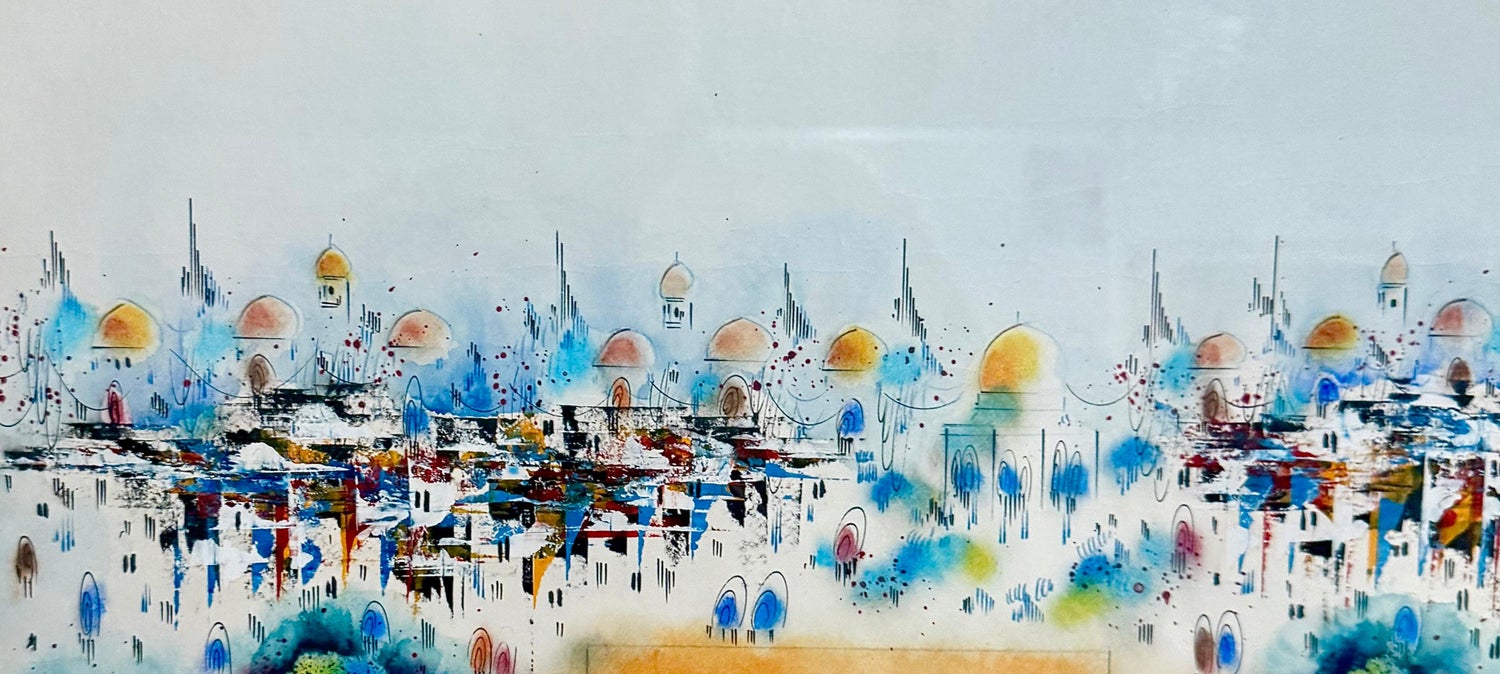 Ben Avram, Israeli Bezalel School Old City Jerusalem Israel Landscape Painting