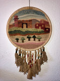 Jerusalem Wall Hanging Hand Embroidered tapestry Israeli Craft Judaica Folk Art