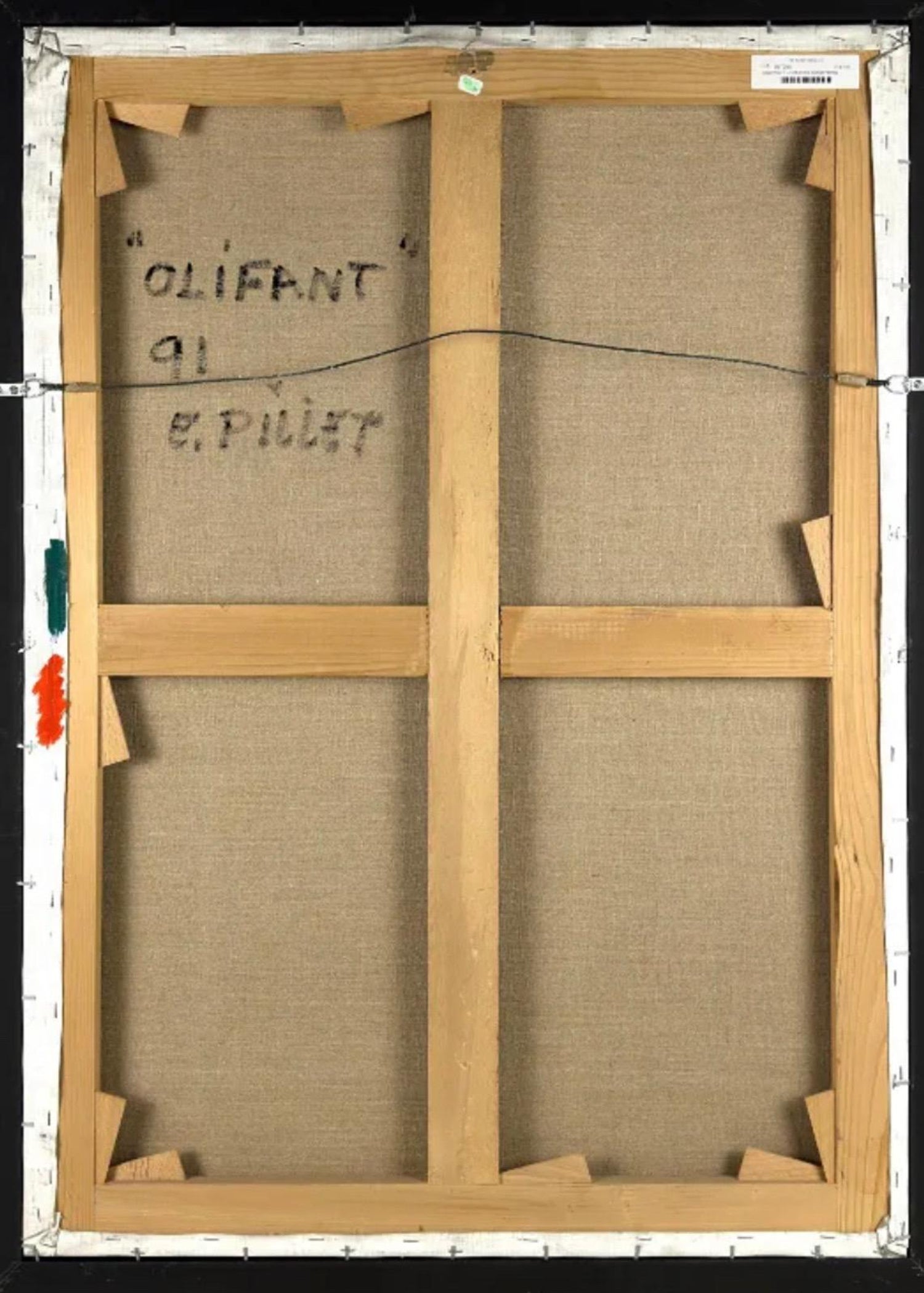 French Post War Geometric Abstract Oil Painting Kinetic Op Art Edgard Pillet