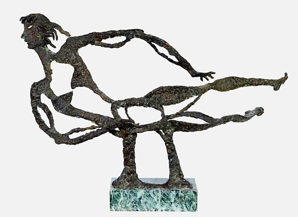 Bronze Sculpture Abstract Figurative Woman Modernist Robert Laurent WPA Artist