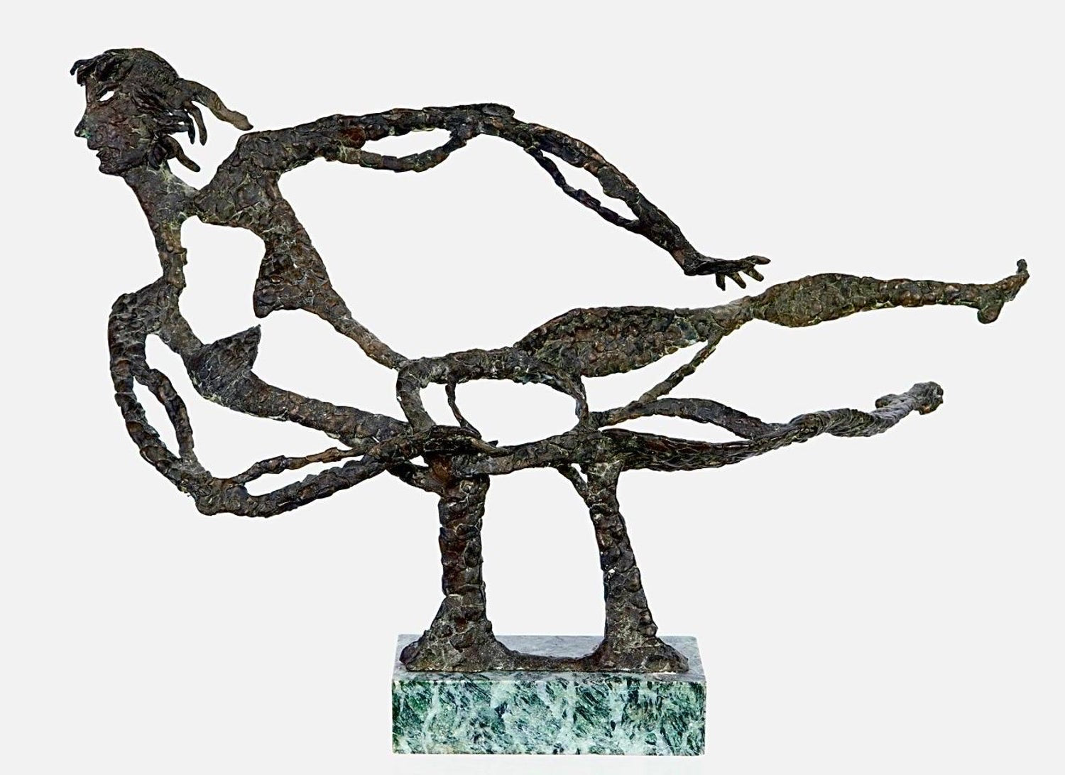 Bronze Sculpture Abstract Figurative Woman Modernist Robert Laurent WPA Artist