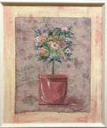 Mixed Media Floral Oil Painting Collage Bouquet of Flowers