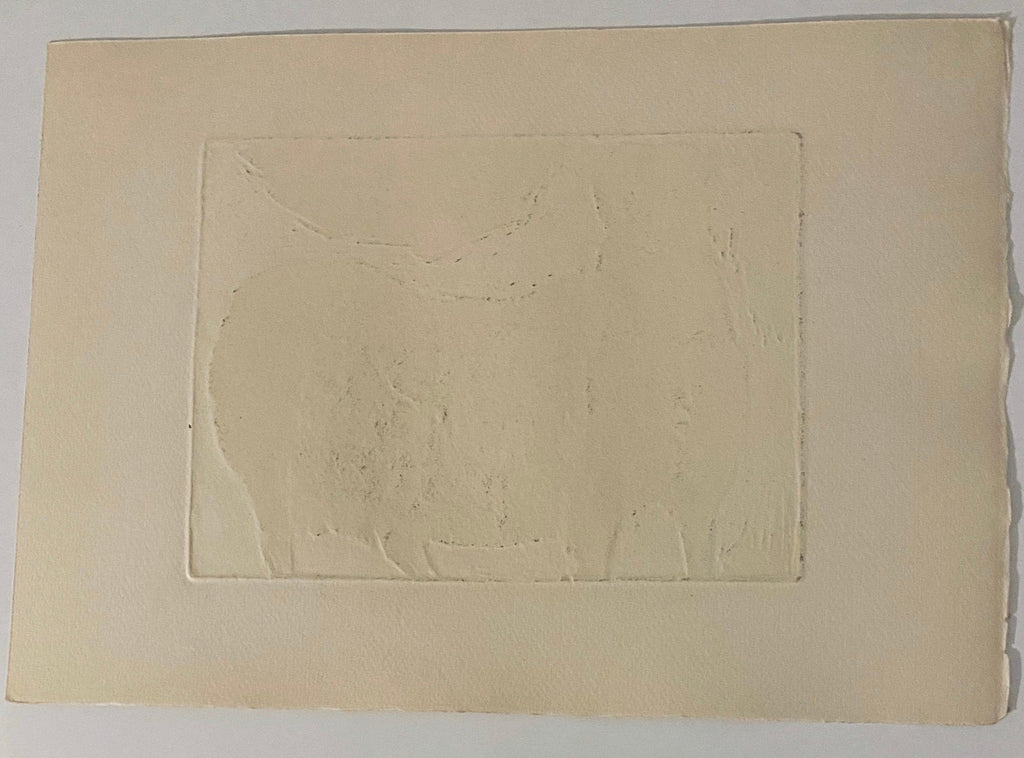 Beast With Tree In Stomach, American Modernist Abstract Etching
