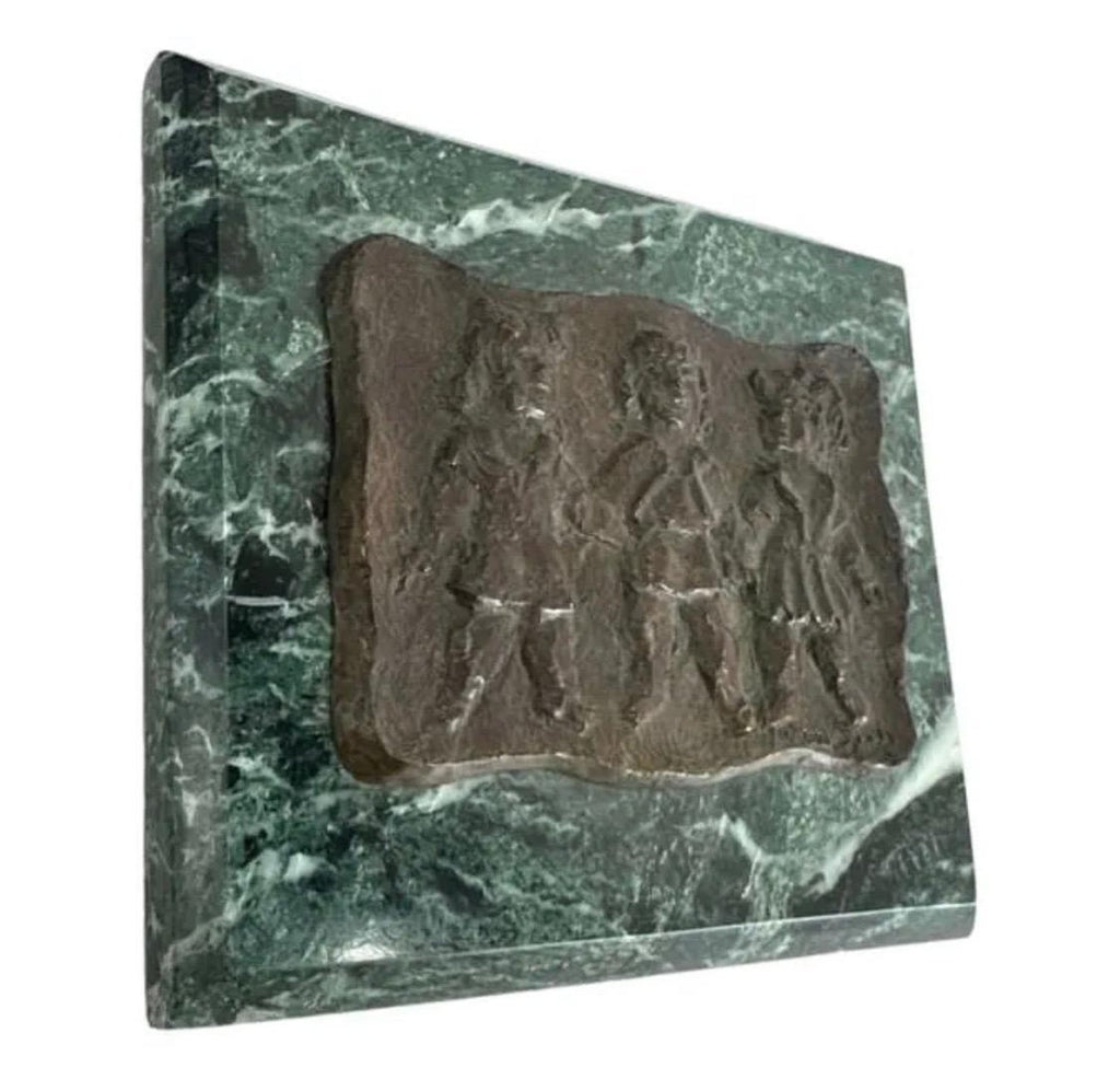 Three Girls Bronze Relief Sculpture Plaque Chaim Gross Modernist WPA Era Artist