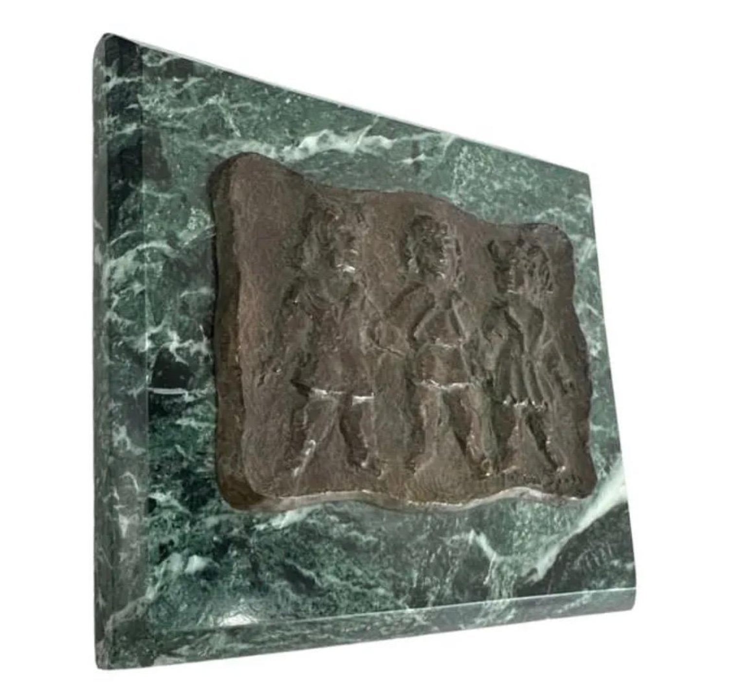 Three Girls Bronze Relief Sculpture Plaque Chaim Gross Modernist WPA Era Artist