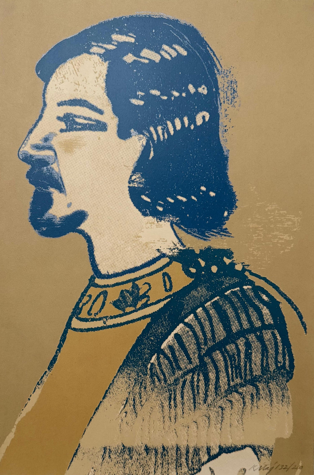 British Pop Art Artist RB Kitaj Screen Print  on Acetate Serigraph Signed