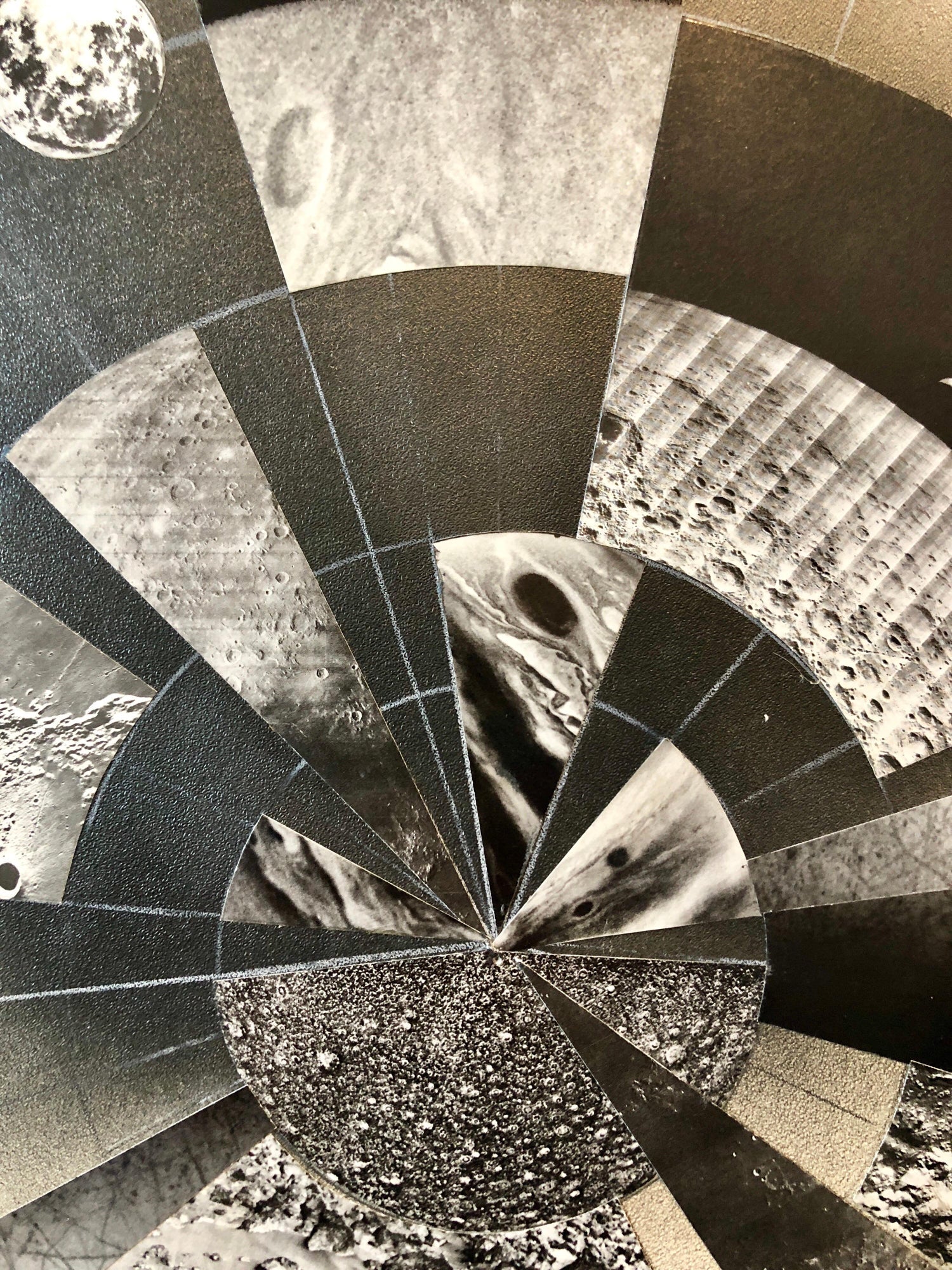 Planetary Kaleidoscope, Photo Mosaic Collage Space Photograph, Feminist Aviator