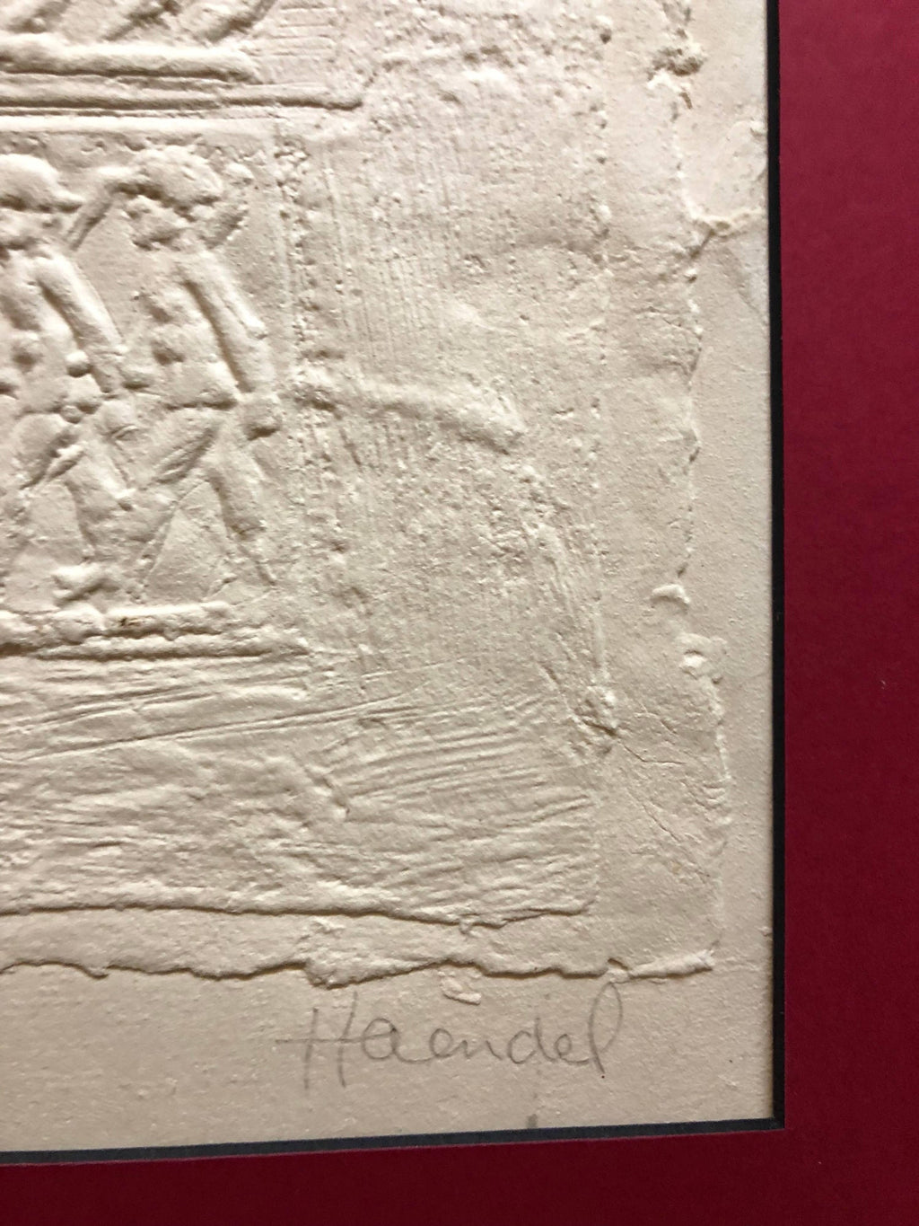 Bill Haendel Americana 'A Child's War' Cast Paper Relief Sculpture