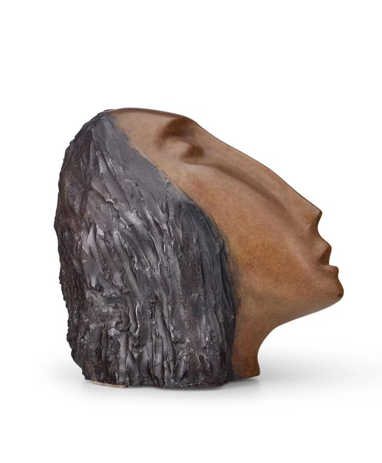 Large Bronze Sculpture Woman Head, After Modigliani, Ruth Bloch Israeli Artist