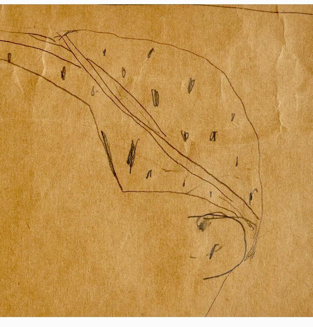 Nuba 1981 Graphite Drawing on Brown Paper James Brown Galerie Bernd Kluser