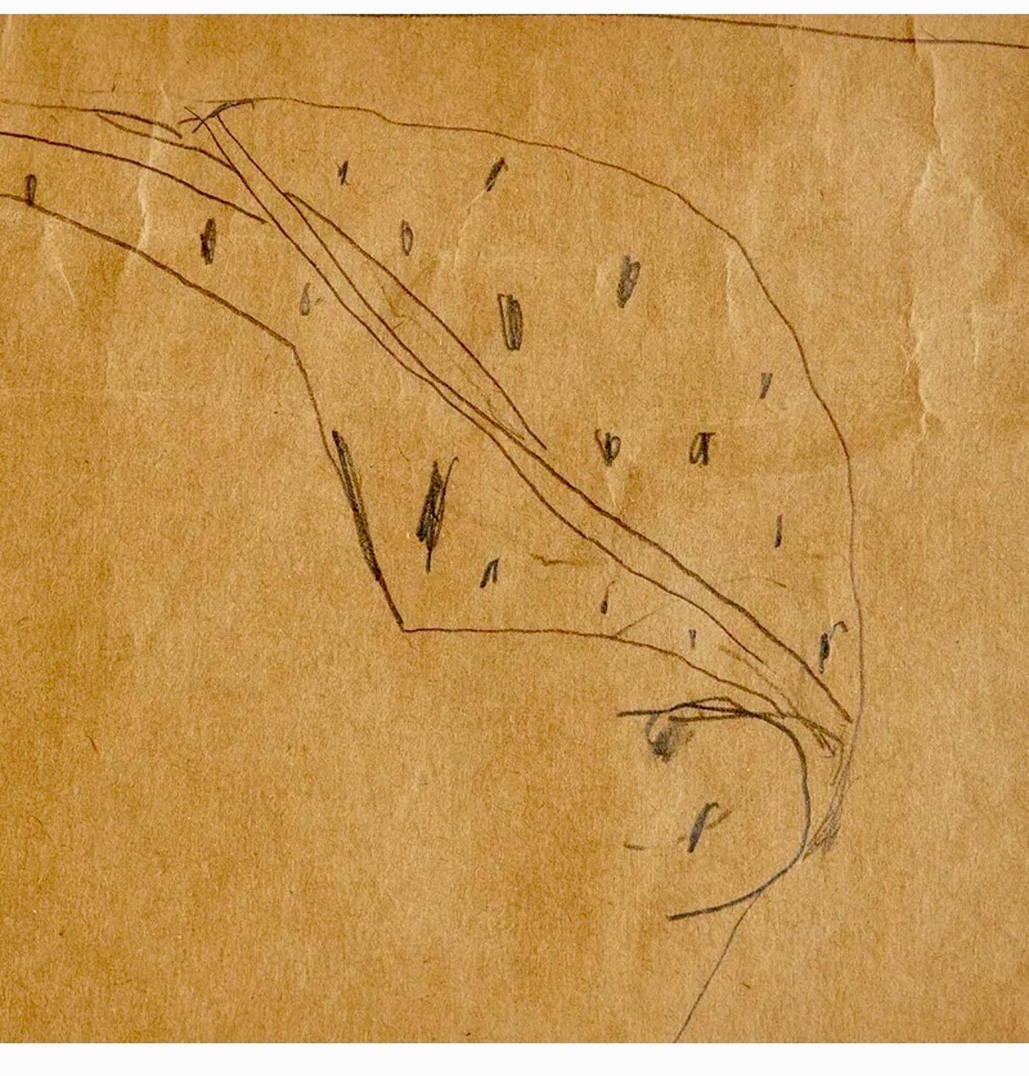 Nuba 1981 Graphite Drawing on Brown Paper James Brown Galerie Bernd Kluser