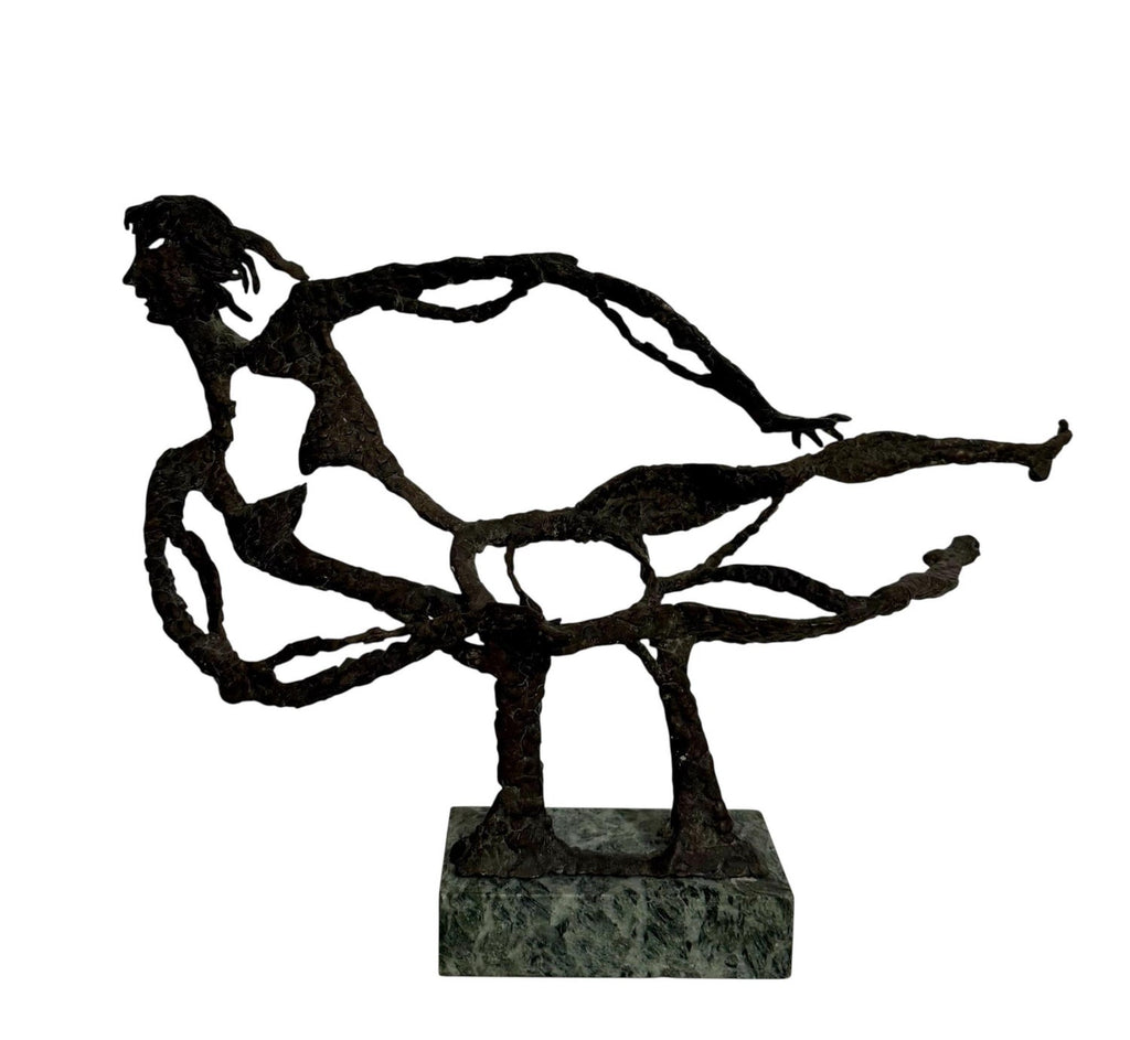 Bronze Sculpture Abstract Figurative Woman Modernist Robert Laurent WPA Artist